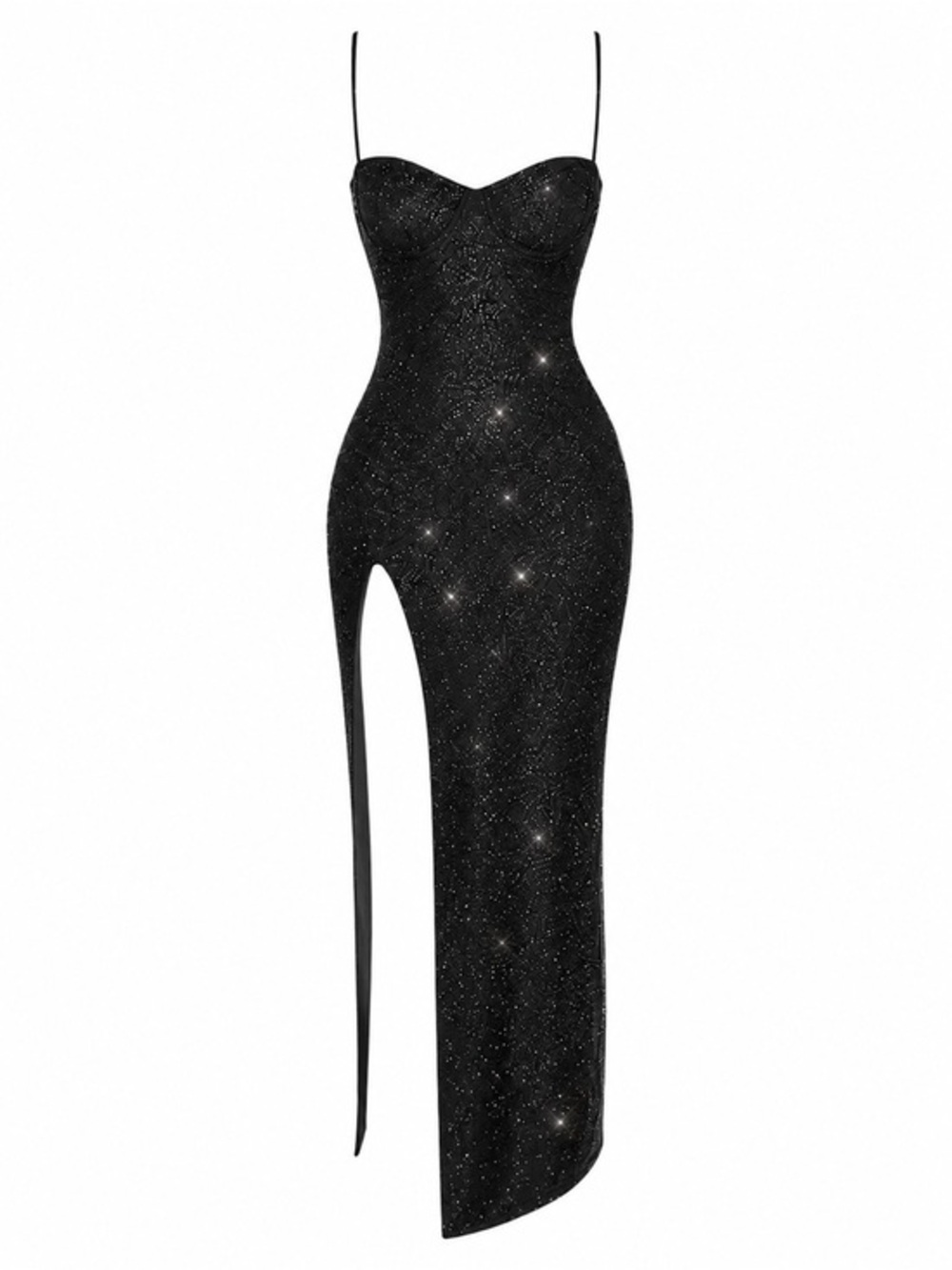babyboo TRIXIE MAXI DRESS - BLACK SPARKLE